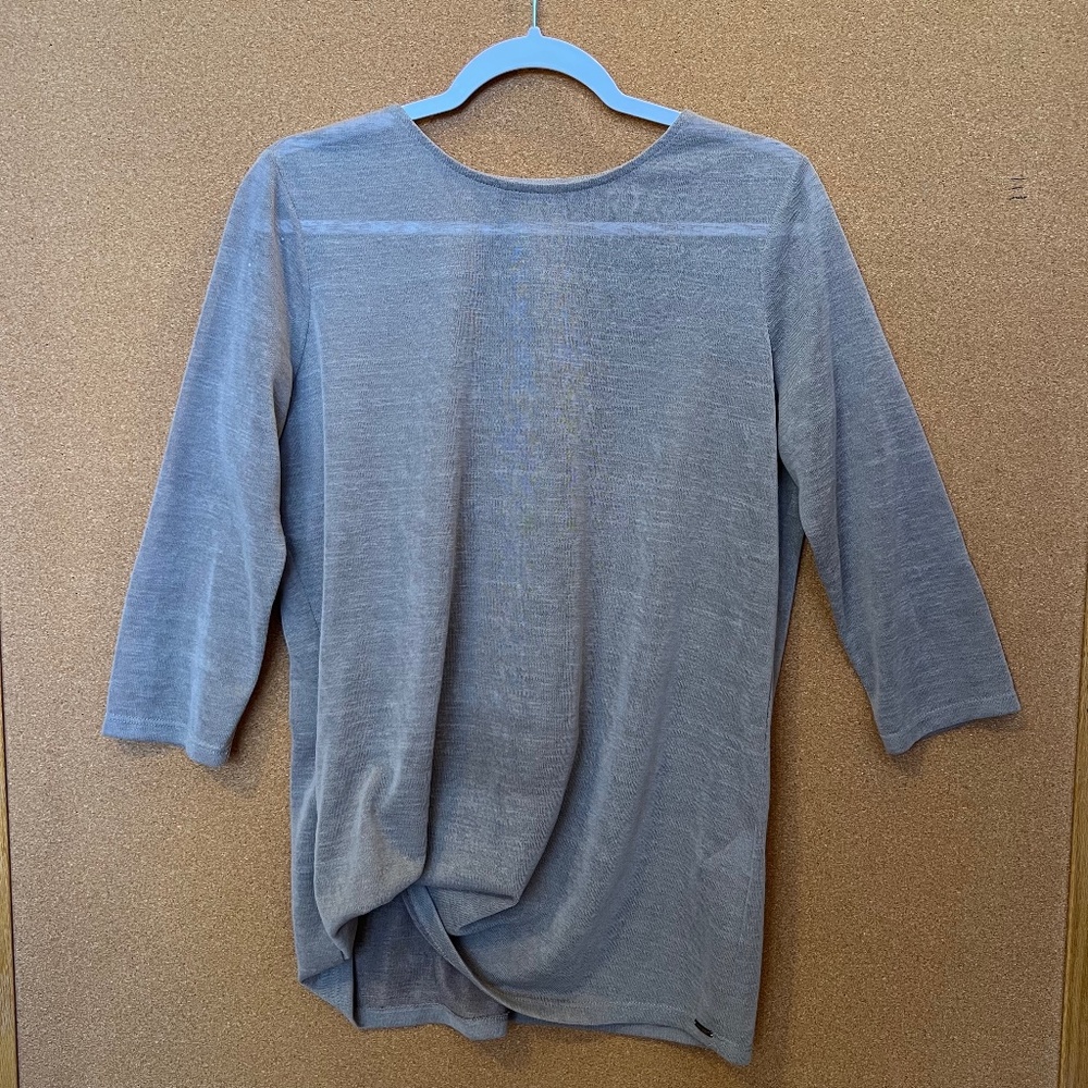 Like New Condition - Lisette Tan Asymmetrical Blouse Size S
